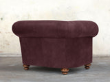 Jasper Chesterfield Chair In Port Soft 'n' Easy Leather