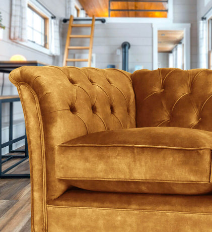 Handmade Vintage Velvet Chesterfield Sofa