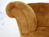 Oskar 2 Seat Chesterfield Sofa In Gold Vintage Velvet