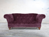 Oskar 2 Seat Chesterfield Sofa In Imperial Vintage Velvet