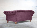 Oskar 2 Seat Chesterfield Sofa In Imperial Vintage Velvet