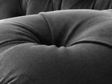 Oskar 3 Seat Chesterfield Sofa In Jet Black Lush Velvet