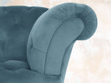 Oskar 3 Seat Chesterfield Sofa In Sky Lush Velvet