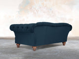 Oskar 3 Seat Chesterfield Sofa In Eclipse Lush Velvet