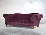 Oskar 3 Seat Chesterfield Sofa In Imperial Vintage Velvet