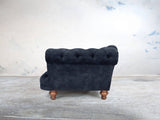 Oskar 3 Seat Chesterfield Sofa In Indigo Vintage Velvet