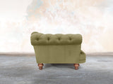 Oskar 3 Seat Chesterfield Sofa In Moss Lush Velvet