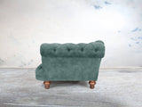 Oskar 3 Seat Chesterfield Sofa In Ocean Storm Vintage Velvet