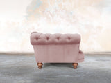 Oskar 3 Seat Chesterfield Sofa In Pink Lush Velvet