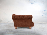 Oskar 4 Seat Chesterfield Sofa In Burnt Umber Vintage Velvet