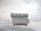 Oskar 4 Seat Chesterfield Sofa In Dove Vintage Velvet