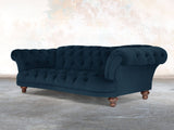 Oskar 4 Seat Chesterfield Sofa In Eclipse Lush Velvet