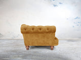 Oskar 4 Seat Chesterfield Sofa In Gold Vintage Velvet