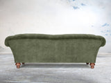 Oskar 4 Seat Chesterfield Sofa In Jade Vintage Velvet