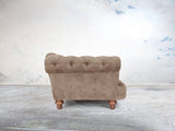 Oskar 4 Seat Chesterfield Sofa In Mocha Vintage Velvet