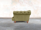 Oskar 4 Seat Chesterfield Sofa In Moss Lush Velvet