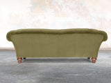 Oskar 4 Seat Chesterfield Sofa In Moss Lush Velvet