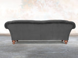 Oskar 4 Seat Chesterfield Sofa In Nickel Lush Velvet