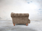 Oskar 4 Seat Chesterfield Sofa In Otter Vintage Velvet