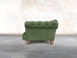 Oskar 4 Seat Chesterfield Sofa In Pine Lush Velvet