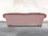 Oskar 4 Seat Chesterfield Sofa In Pink Lush Velvet