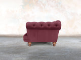 Oskar 4 Seat Chesterfield Sofa In Wine Lush Velvet