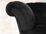 Oskar Chesterfield Chair In Jet Black Lush Velvet