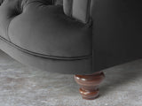 Oskar Chesterfield Chair In Nickel Lush Velvet