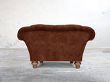 Oskar Chesterfield Chair In Burnt Umber Vintage Velvet