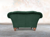 Oskar Chesterfield Chair In Dark Green Lush Velvet