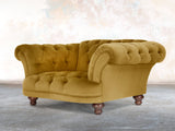 Oskar Chesterfield Chair In Golden Lush Velvet