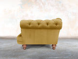 Oskar Chesterfield Chair In Golden Lush Velvet