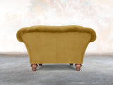 Oskar Chesterfield Chair In Golden Lush Velvet
