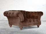Oskar Chesterfield Chair In Hickory Vintage Velvet