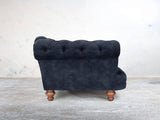 Oskar Chesterfield Chair In Indigo Vintage Velvet