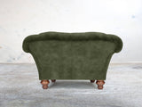 Oskar Chesterfield Chair In Jade Vintage Velvet