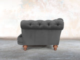 Oskar Chesterfield Chair In Nickel Lush Velvet