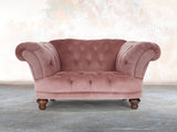 Oskar Chesterfield Chair In Pink Lush Velvet