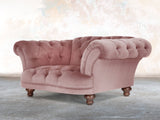 Oskar Chesterfield Chair In Pink Lush Velvet