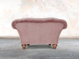 Oskar Chesterfield Chair In Pink Lush Velvet