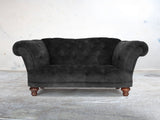 Oskar Chesterfield Snuggler In Black Cat Vintage Velvet