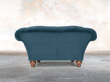 Oskar Chesterfield Snuggler In Blue Lush Velvet