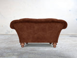 Oskar Chesterfield Snuggler In Burnt Umber Vintage Velvet