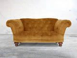 Oskar Chesterfield Snuggler In Gold Vintage Velvet