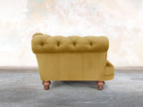 Oskar Chesterfield Snuggler In Golden Lush Velvet