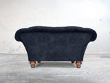 Oskar Chesterfield Snuggler In Indigo Vintage Velvet