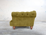 Oskar Chesterfield Snuggler In Olive Vintage Velvet
