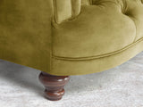 Oskar Chesterfield Snuggler In Olive Vintage Velvet