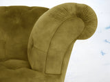 Oskar Chesterfield Snuggler In Olive Vintage Velvet