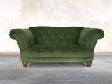 Oskar Chesterfield Snuggler In Pine Lush Velvet